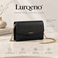 Lurqeno™ Women's Small Trifold Leather Wallet – Compact Minimalist Card Holder &amp; Cash Organizer (Grey)